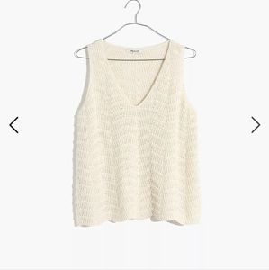 Madewell crochet sweater tank